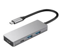 Adaptador USB C con 4K HDTV tipo 2 puertos USB 3.0 de carga rápida, divisor de 4 puertos para adaptador C portátil de carga rápida