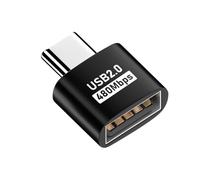 Adaptador USB C - Convertidor de alta velocidad de 2 pulgadas | Adaptador de aleación de aluminio - Adaptadores de 480 Mbps Plug and Play para smartphone, tablet, portátil, interfaz de