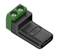 Adaptador USB C | Convertidor De Terminal Macho De 2 Pines Sin Costura | Adaptador USB De 2 Pin Con Terminales De Tornillo,Para Reparación Y Carga De DIY Para Teléfonos Móviles Tabletas Cámaras Y