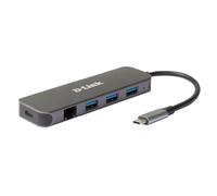 Adaptador USB-C D-Link DUB-2334 con Gigabit Ethernet y 3 Puertos USB 3.0