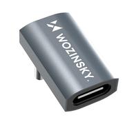 Adaptador USB-C de 40 Gb/s y 240 W con OTG y conector angular 8K - Gris