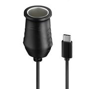 Adaptador USB C de 65 W a toma de mechero de 12 V (macho a hembra) para coche.