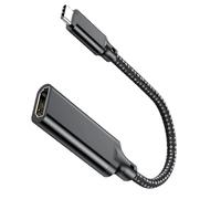 Adaptador USB C de aleación de aluminio, adaptador de transmisión de video, 4K a 30 Hz, función de reproducción para teléfonos, portátiles, múltiples dispositivos compatibles con dongle