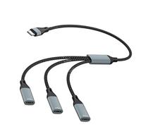 Adaptador USB C de múltiples usos, convertidor de cable, conecta teclado y ratones, almacenamiento eficiente, sincronización de datos de energía, divisor tipo C