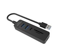 Adaptador USB C de velocidad rápida con transmisión de 5 Gbps, 2 lectores de tarjetas de 2 TB para cámara, PC, portátil, adaptador USB con ranuras dobles para tarjetas para cámara de salpicadero
