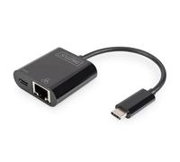 Adaptador USB-C - Digitus - DN-3027 - RJ45 hembra - Puerto de carga - Conectividad USB