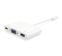 ADAPTADOR USB-C EQUIP 133462 A 1xVGA HEMBRA 1xUSB-A 3.0 1xUSB-C PD 60W