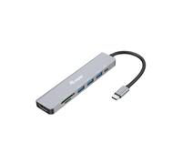 Adaptador USB-C Equip 7 en 1 HDMI 4K 100W USB PD Aluminio Plata