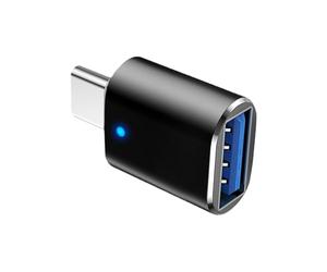 Adaptador USB C genérico, adaptador C 3.0 con luz | lado a lado macho 3.0 hembra tipo adaptador para teclado, ratón, disco U, teléfono móvil, tableta, coche, 3/4 Typ