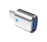 Adaptador USB C genérico - Adaptador USB C 3.0 con luz, lado a lado macho 3.0 hembra tipo adaptador para teclado, ratón, disco U, teléfono móvil, tableta, coche, 3/4 tipo C