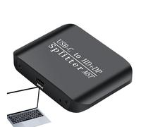 Adaptador USB C genérico, Splitter Cable Adapter, 3.03x2.17in Double Monitor Setup, Portable Function, Stable Gadget for Laptop, Computer, Desktop Devices, Office, Home Workstation