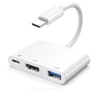 Adaptador USB-C HDMI, 4K@60HZ HDMI-3-in-1 Adapter PD 100W, U-SB 3.0 5Gbps, USB C a HDMI Compatible con M-acBook Pro/Air, D-ell XPS, S-urface Pro, G-alaxy S24/S25