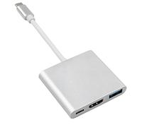 Adaptador USB-C - HDMI/USB 3.0 / USB-C, Maclean MCTV-840