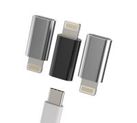 Adaptador USB C hembra a conector Lightning (3 unidades) para Apple MFI Certified Cable de carga para iPhone 14 13 12 Type-c Jack Cable Conector hembra PD Charger para iPad Devices Jack Data