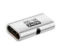 Adaptador USB,C hembra a hembra: conector de extensión de alimentación de 240 W, USB,C a US,acoplamiento B-C | Soporte de carga y datos rápidos para computadora portátil, computadora de escritorio