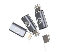 Adaptador USB C hembra a Lightning macho (lote de 3)tipo C 27W cargador rápido adaptador de cable para IPhone14 13 Pro para IPad Enchufe Conector Carga Certificado para Apple MFI Teléfono Portabl