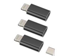 Adaptador USB C hembra a Lightning macho (paquete de 3) cable de carga tipo C, convertidor de puerto de carga, cable de carga, conector de sincronización de datos para Apple para iPhone 14 13 12 11