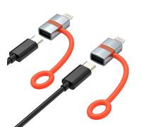 Adaptador USB C hembra a Lightning macho para Apple iPhone 14 13 12 Pro Max Cable hembra para iPad Carga (2 unidades) Cable de carga IOS Transferencia de datos MFI Certificado Adaptador de carga