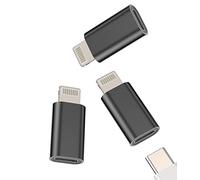 Adaptador USB C hembra a Lightning macho para Apple MFI certificado (paquete de 3) cable de carga tipo C convertidor de puerto para iPhone 14 13 12 11 Pro Max Mini Xs Se X Xr 6 7 8 Plus para iPad Air