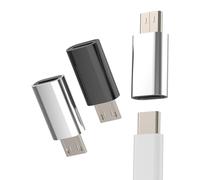 Adaptador USB C Hembra a Micro USB Macho (3 Pack) Tipo C Cable Cargador Conector Enchufe Android Conversor Type C Datos Compatible Con Samsung Galaxy S6 S7 Edge+ Active Note4 Note5 A7 A11 para IPhone