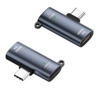 Adaptador USB C hembra a USB A macho, 100 W, suministro de energía y ranura para tarjeta de memoria, conector de metal para iPhone, iPad, Samsung (negro)