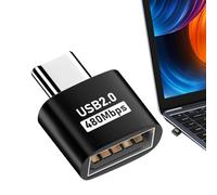 Adaptador USB C hembra a USB macho - Adaptador USB A a C | Adaptador para portátil con velocidad de transferencia rápida de metal de aleación de zinc, adaptador USB a tipo C Cable de datos