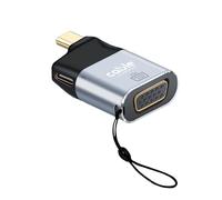 Adaptador USB C hembra a VGA 1080P @ 60Hz + puerto USB C hembra 65 W PD 3.0 | Convertidor VGA de aluminio compatible con Thunderbolt 3/4, iPhone, MacBook, iPad, Samsung
