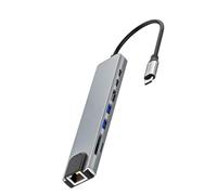 Adaptador USB C Hub USB To 4 K 100 W para gestión eficiente de dispositivos de alimentación TF tipo lector de tarjetas Hub