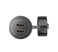 Adaptador USB C impermeable de dos puertos de 10 Gbps, transferencia de velocidad rápida, materiales ABS, funcionalidad Plug Play, dos puertos tipo C, convertidores ABS