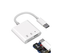Adaptador USB C Lector de Tarjetas 3in1 Cargador para Apple MacBook para iPhone 15 Pro MAX para iPad Compatible con Samsung Multipresa Lector de Tarjetas Hub Estación de Acoplamiento PC Computadora
