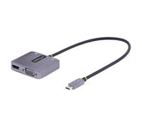 Adaptador USB-C Multipuerto StarTech HDMI VGA Audio 4K60Hz PD 100W Gris