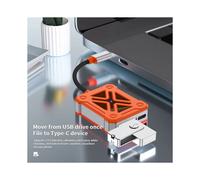 Adaptador USB C OTG 2 en 1, Convertidor de Tarjeta de Sonido Externa, Adaptador de Disco U, Convertidor de Teclado y Ratón USB