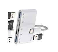 Adaptador USB C OTG 6 en 1 para Apple iPhone15, MacBook Air y iPad compatible con Samsung Tarjetas Lector SD Micro SD Card Reader Cable Memoria Accesorios TF