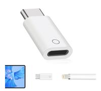 Adaptador USB C para Apple Pencil 1 Generación y iPad 10 Generación 2022, Adaptador Lightning a USB C, Conector Macho a Hembra, Carga Rápida y Segura, Soporta emparejamiento Bluetooth, Blanco