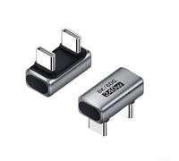 Adaptador USB C PD de 240 W con velocidad de datos de 80 Gbps y salida de video de 8 K 60 Hz para una carga perfecta y visualización de alta definición en múltiples dispositivos (C rotativo C madre U)