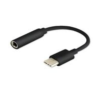 Adaptador USB C Savio AK-35 Jack 3.5 mm Analógico 12 cm Negro