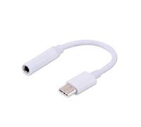 Adaptador USB-C Savio AK-35 White 12cm Audio Macho a Hembra Jack 3.5mm