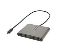 Adaptador USB C - STARTECH - 4 HDMI - Extender escritorio - Negro - 1920x1080p