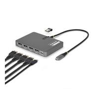 StarTech Adaptador USB-C a 4x DisplayPort – 4K 60Hz – PD 140W paso para portátiles – USB 2.0 – TAA