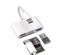 Adaptador USB C USB 3.0 Lector de Tarjetas SD Micro SD 4 en 1 Hub Card Reader Cargador para Apple Iphone 15 Ipad Macbook Air Compatible con Samsung Docking Station OTG Multienchufe Ordenador PC