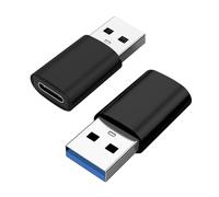 Adaptador USB - Convertidor de aleación de aluminio tipo C hembra a USB A macho, cargador de transferencia de datos de alta velocidad, perfecto para conexión de banco de laptop, uso de disco duro