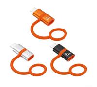 Adaptador USB CS de 30 W Fast csharge csonverter, aleación de aluminio tipo cs csonnecstor con cuerda antipérdida para iPhone datos y suministro de energía accesorios de viaje (plateado)