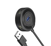 Adaptador USB de 4 puertos para ampliar sin esfuerzo teclados, portátil, escritorio, PC, amplia compatibilidad