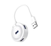 Adaptador USB de 4 puertos para ampliar sin esfuerzo teclados, portátil, escritorio, PC, amplia compatibilidad