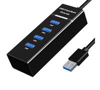 Adaptador USB de 4 puertos USB de alta velocidad Plug & Play Hubs Adaptador de concentradores de datos, fácil de transportar para una solución de conexión optimizada