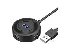 Adaptador USB de 4 puertos USB para expandir teclados, impresora, portátil, escritorio, PC, conexión multipuerto