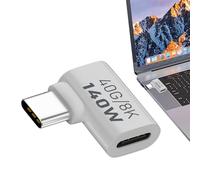 Adaptador USB de 90 grados - PD 140W Fast Charging Pild, 8K 60Hz Herramienta de cable de audio visual | Adaptador USB C vertical con salida de datos de 40 Gops para tableta de computadora