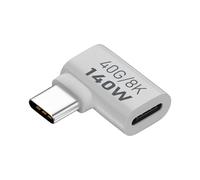 Adaptador USB de 90 grados, puerto de extensión de carga reversible, enchufe de tipo delgado, adaptador de salida de video en ángulo recto, conector de transferencia de señal, estación de carga de