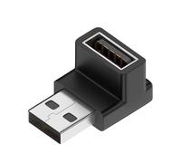 Adaptador USB de 90 grados - USB de ángulo recto, adaptador de extensión macho hembra | Aleación de aluminio duradera a velocidad de 10 Gb/s, conector USB compacto y práctico para ordenadores puerto