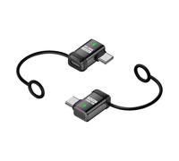 Adaptador USB de ángulo Recto - Conector portátil para el Escritorio para la computadora portátil de la Tableta de teléfono | Aleación de Aluminio con cordón Anti-perdido, diseño de 90 Grados para la